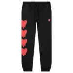 Black Emotionally Unavailable Heart Logo Sweatpants