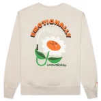Beige Emotionally Unavailable Flower Crewneck