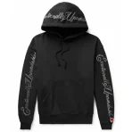 Black Emotionally Unavailable Rhinestone Hoodie