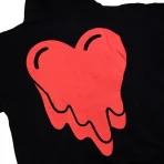 Black Emotionally Unavailable EU Heart Logo Hoodie Back