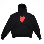 Black Emotionally Unavailable EU Heart Logo Hoodie