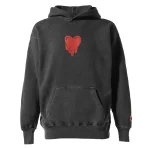 Black Emotionally Unavailable Heart Cartoon Hoodie-Blk
