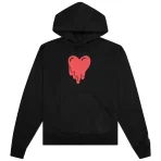 Black Emotionally Unavailable Heart Logo Hoodie