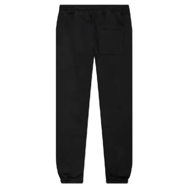 Black Emotionally Unavailable Heart Logo Sweatpants Back