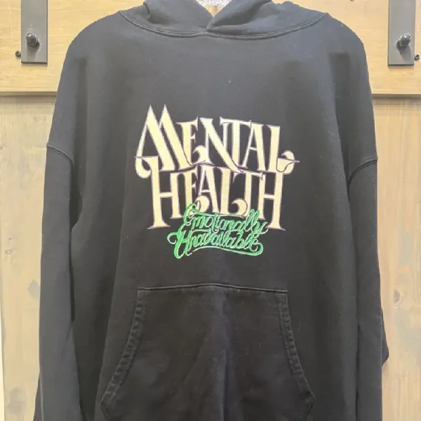 Black Emotionally Unavailable Mental Health Hoodie