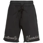 Black Emotionally Unavailable Rhinestone Sweatshorts