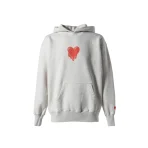 Light Grey Emotionally Unavailable Heart Cartoon Hoodie