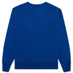 Navy Emotionally Unavailable Flower Crewneck Sweater Back