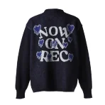 Navy Emotionally Unavailable × Coin Parking Delivery Now on Rec Cardigan back