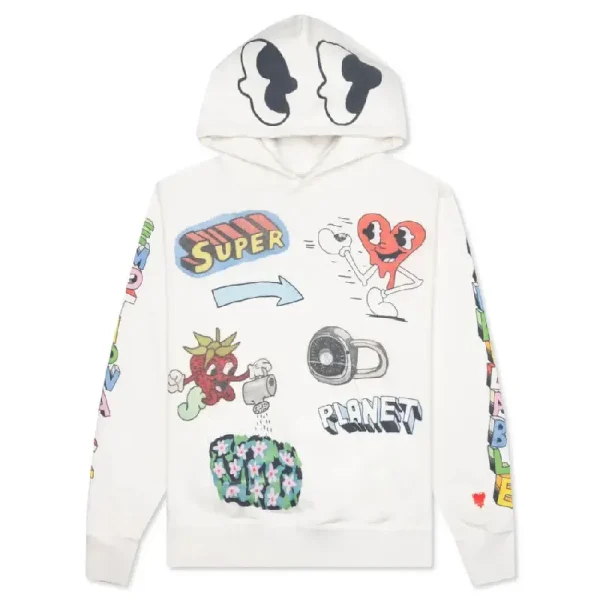 White Emotionally Unavailable Graffiti Hoodie