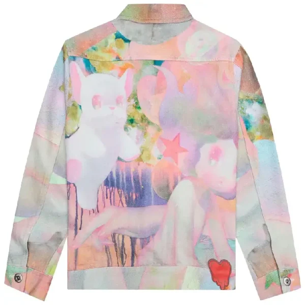 White_Multicolor Emotionally Unavailable x So Youn Lee Stardust Jacket Back