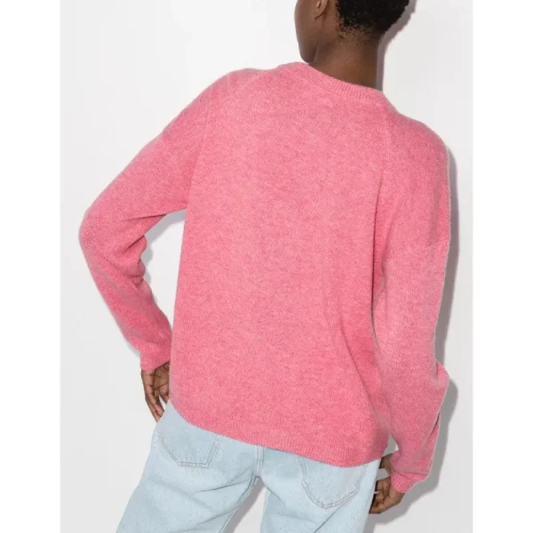 Pink Emotional Support Wool Sweater Back