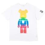 White Emotionally Unavailable Gradient Bear Brick Tee