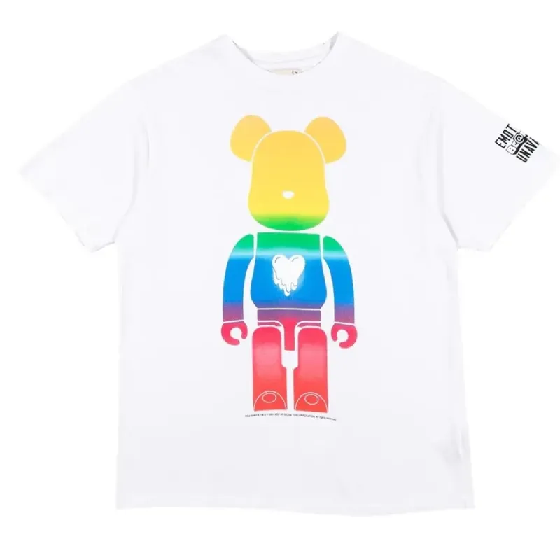 White Emotionally Unavailable Gradient Bear Brick Tee - Emotionally Unavailable White Emotionally Unavailable Gradient Bear Brick Tee