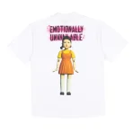 White Emotionally Unavailable x Squid Games Doll T-shirt Back