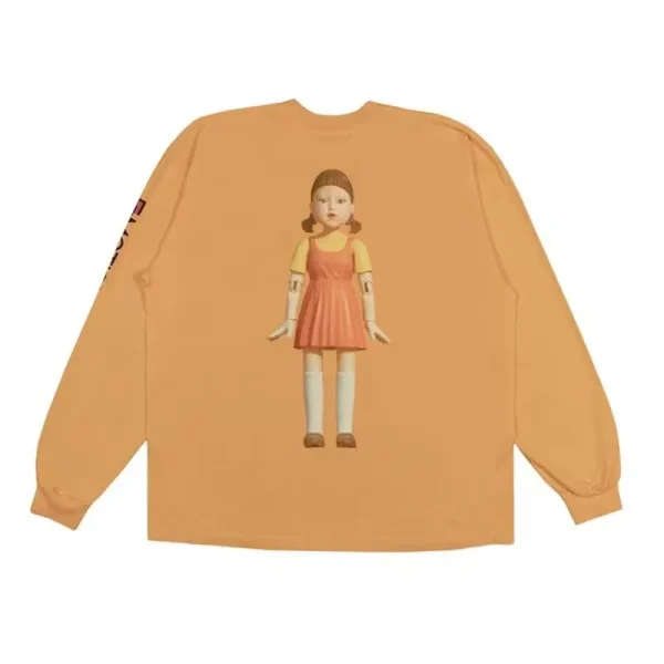 Yellow Emotionally Unavailable x Squid Games Doll Long Sleeve Tee Back