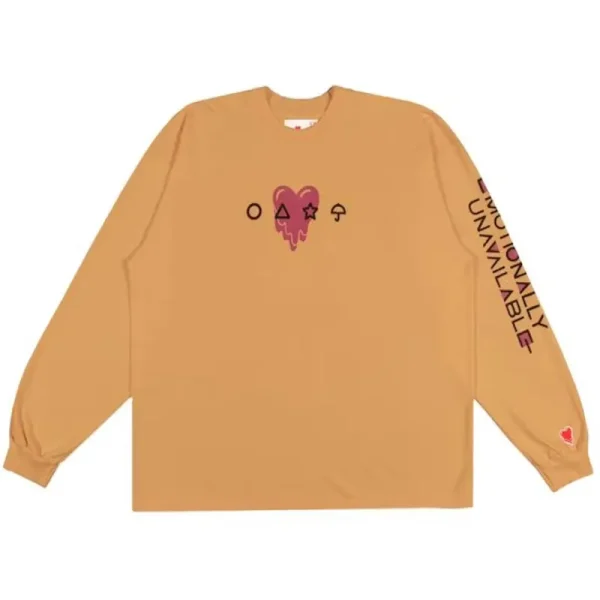 Yellow Emotionally Unavailable x Squid Games Doll Long Sleeve Tee