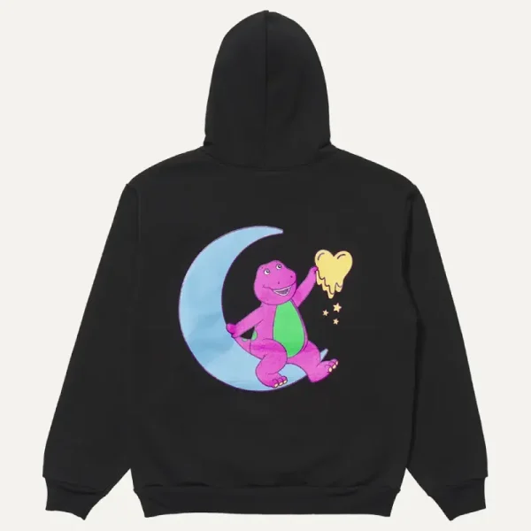 Black Emotionally Unavailable x Barney Hoodie Back