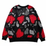 Black Emotionally Unavailable Heart Camo Knit