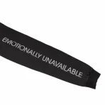 Black Emotionally Unavailable Long Sleeve Hand Tee Sleeves