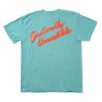 Light Blue Emotionally Unavailable Heart Logo T-shirt Back