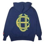 Navy Blue Emotionally Unavailable x Champion Hoodie Back