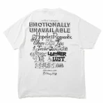 White Emotionally Unavailable February 14th Tee Back