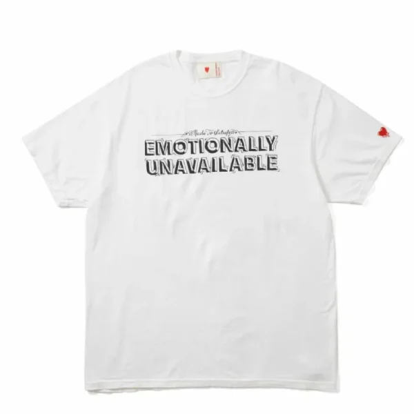 White Emotionally Unavailable February 14th Tee