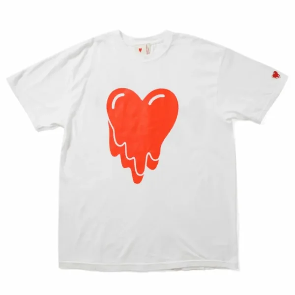 White Emotionally Unavailable Heart Logo T-shirt