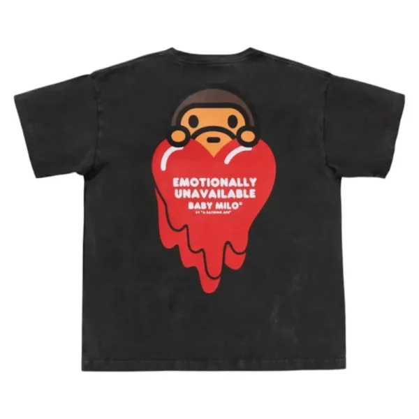 Black Bape x Emotionally Unavailable Baby Milo Tee Back