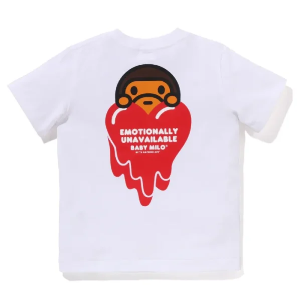 White Bape x Emotionally Unavailable Baby Milo Tee Back